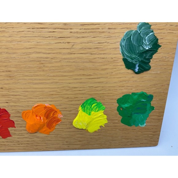 Artist Wood Painters Palette Oil Paint Multicolor Rectangular 16 X 10 - Picture 5 of 7